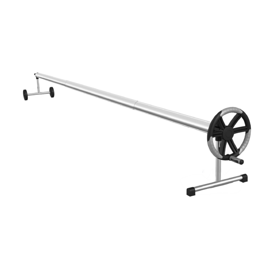 Enrouleur de bâche aluminium pour bassin de 4 mètres