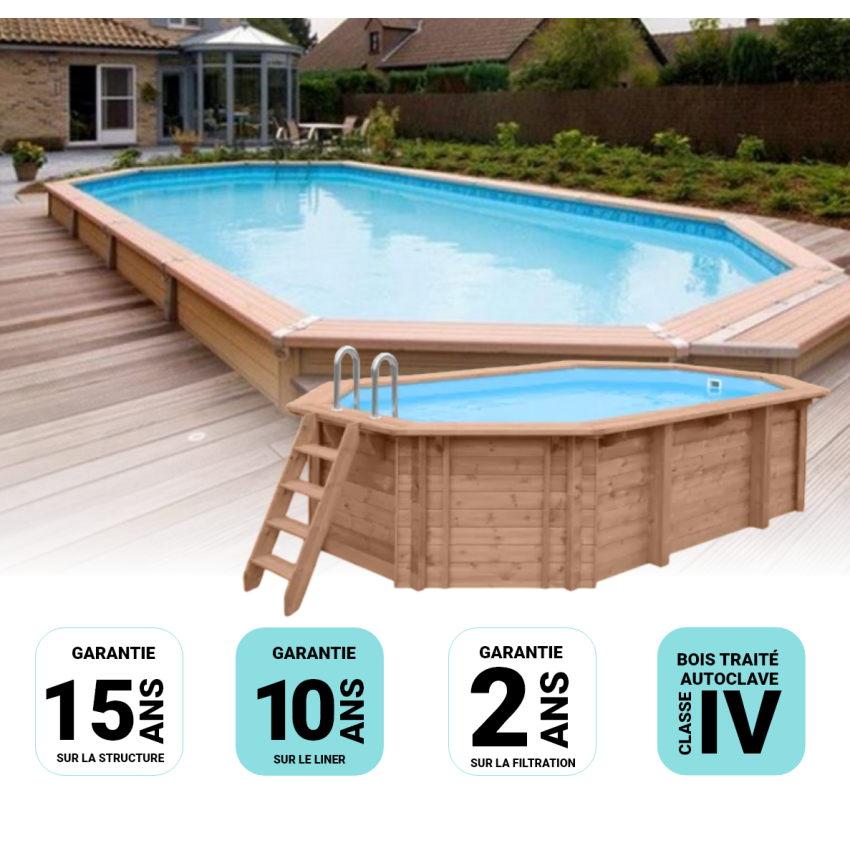 Piscine Composite Zodiac AZTECK Ovale 560x400x140cm 