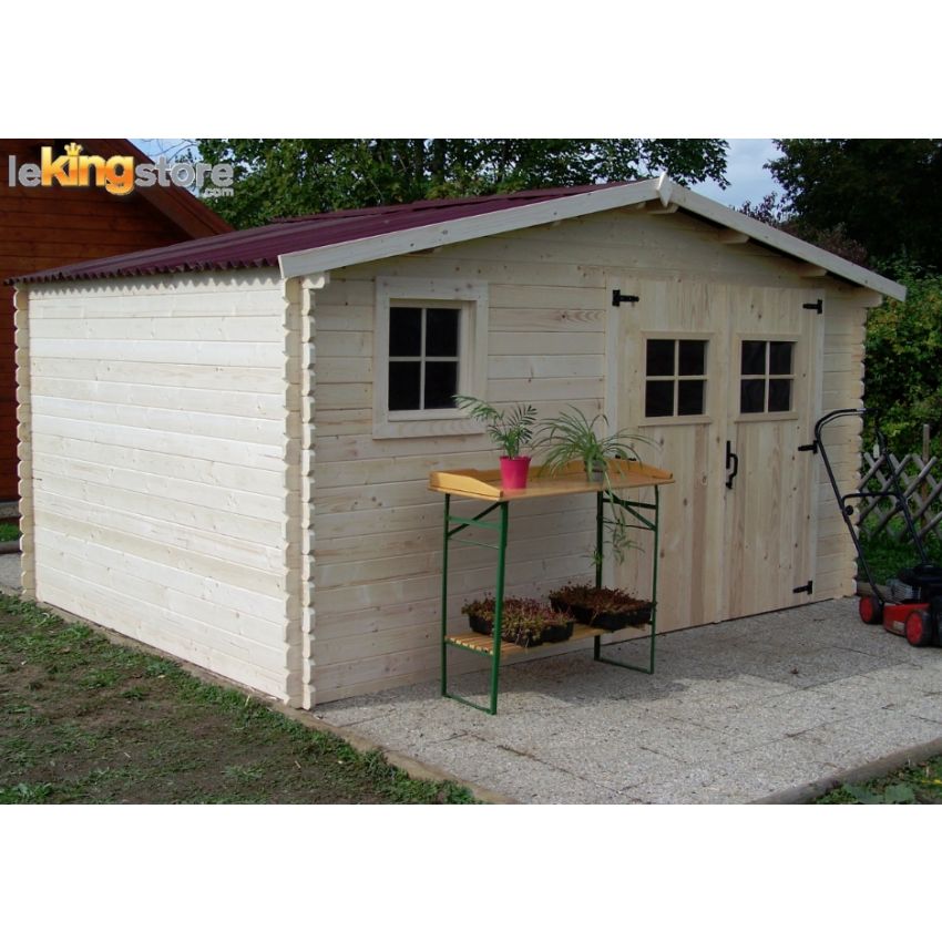 Abri de jardin en Bois 10.67m² BALTA  28 mm L 400 x P 300 cm
