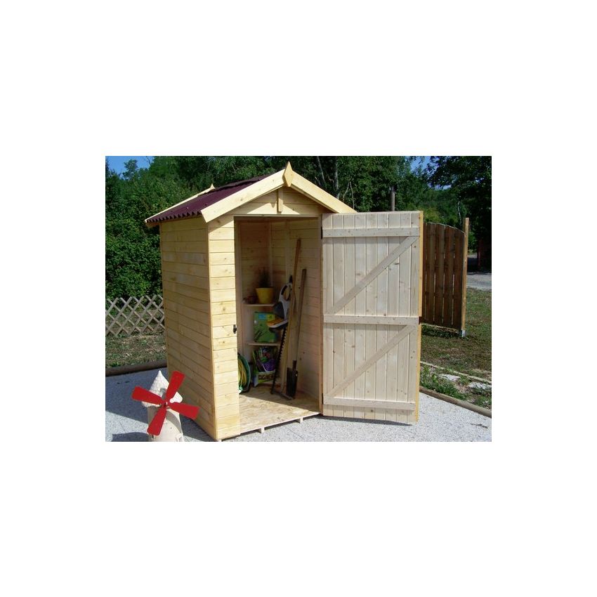 Abri de jardin en Bois 1.36 m² avec Plancher 16 mm