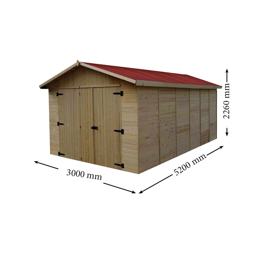 Garage panneaux épaisseur 16mm de 15.6m²