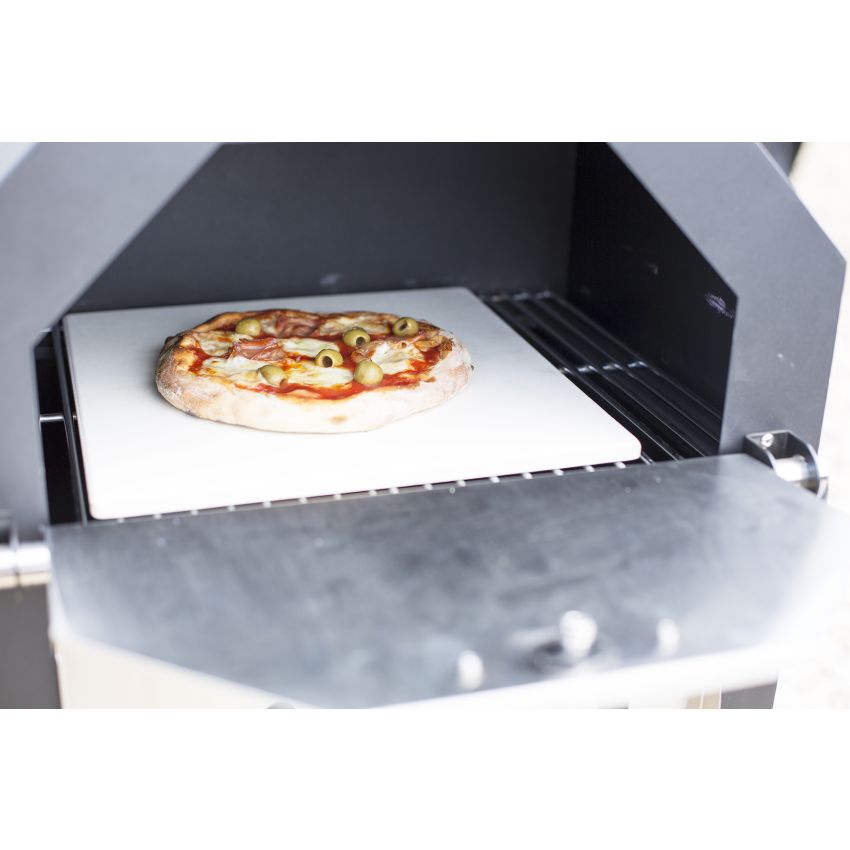 Four à pizza ITALIA Acier et Céramique Noir 50x37x160cm