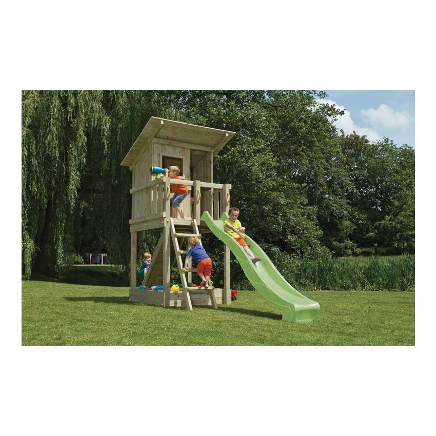 Station de jeux en bois Blue Rabbit 2.0 Beach hut + Toboggan 