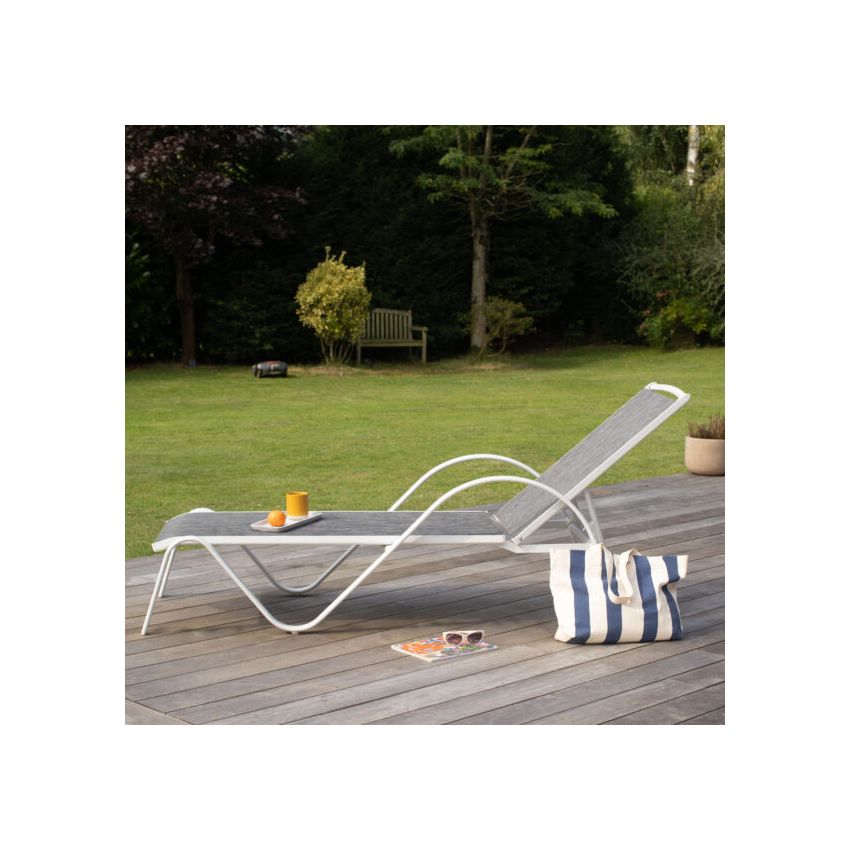 Bain de Soleil pour Jardin SUNSET Blanc