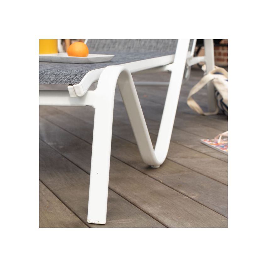 Bain de Soleil pour Jardin SUNSET Blanc