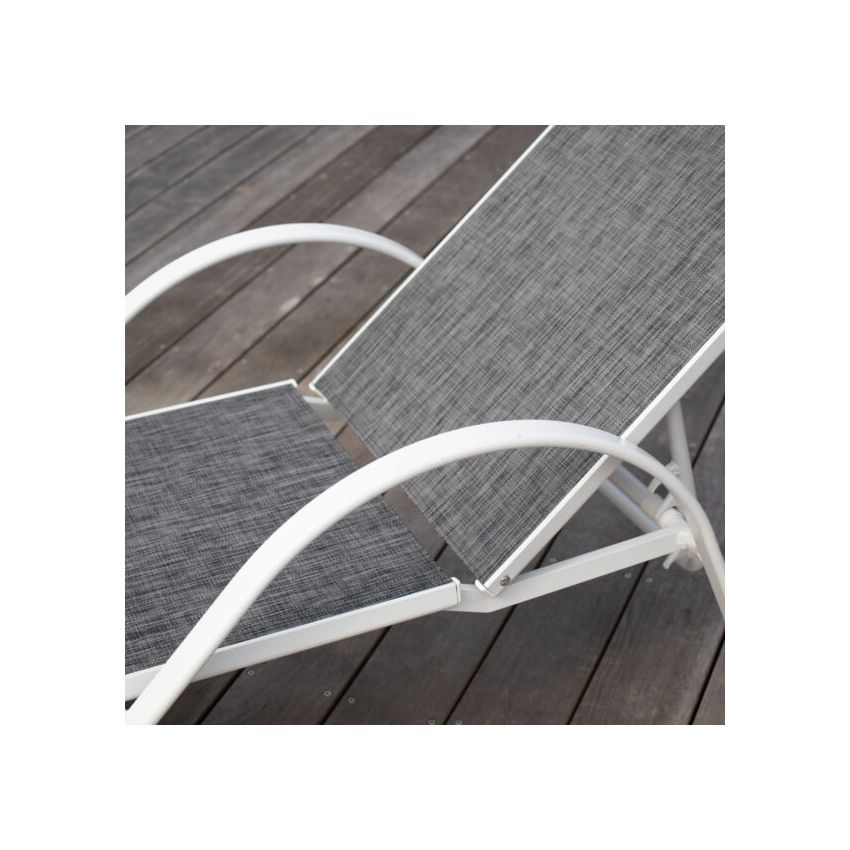 Bain de Soleil pour Jardin SUNSET Blanc