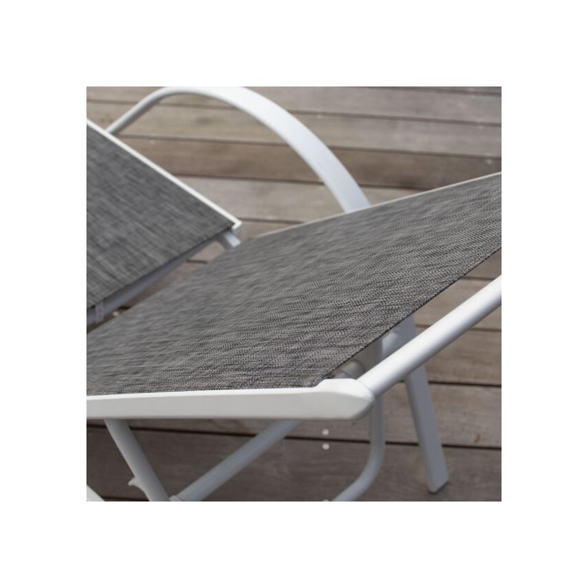 Bain de Soleil pour Jardin SUNSET Blanc