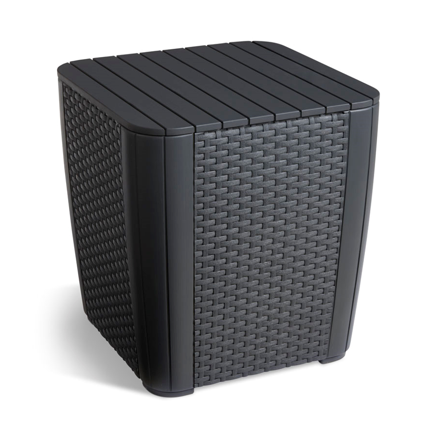 Ensemble balcon en résine IOWA - Anthracite 