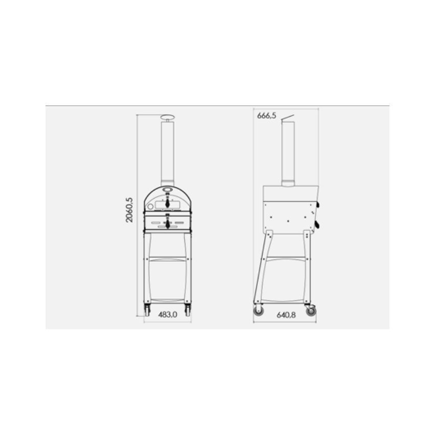 Four à Pizza et Tarte Flambée Vulcano Tradi 