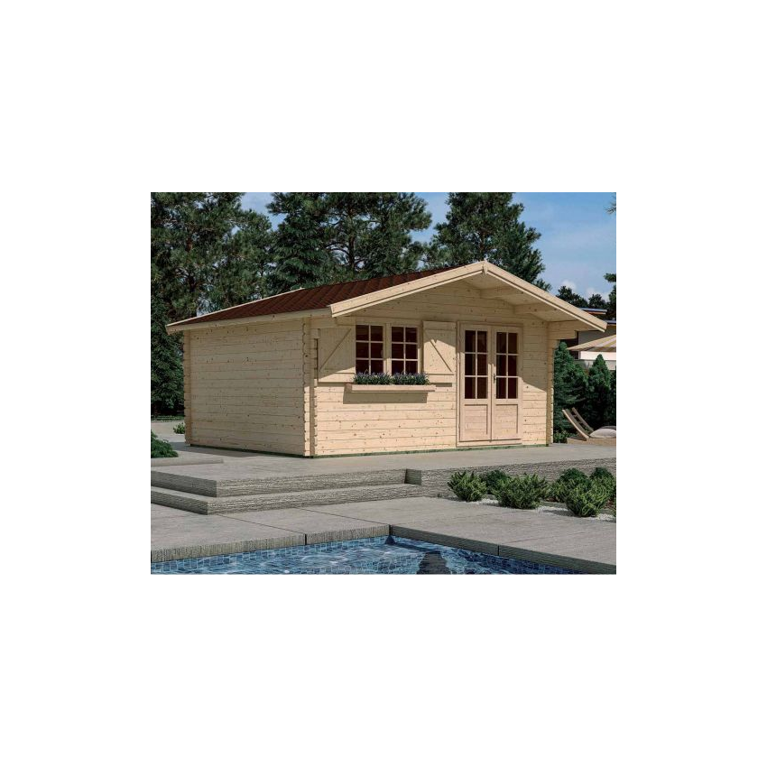 Abri de jardin en bois LILAC 17.3 m2