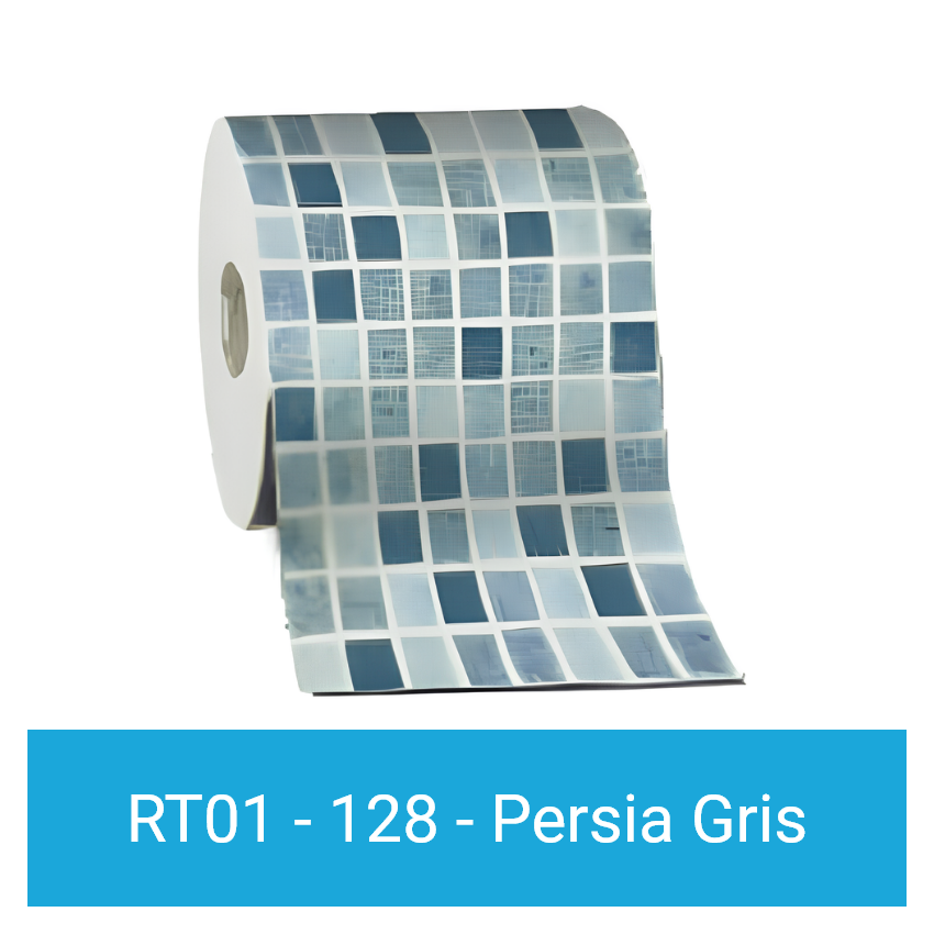 Liner mosaïque 75/100ème pour Kit Piscine Béton Aspect Bois Rectangulaire 750x324x143cm