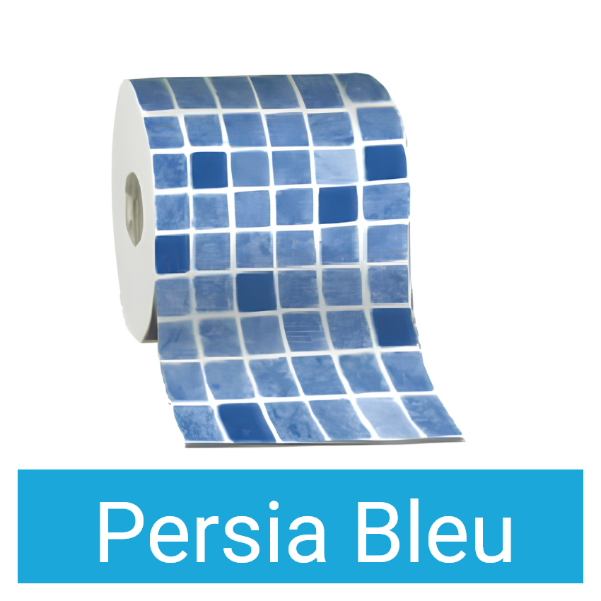 Liner mosaïque 75/100ème pour Kit Piscine Béton Aspect Bois Rectangulaire 606x324x143cm