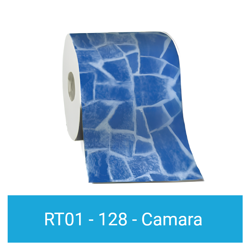 Liner mosaïque 75/100ème pour Kit Piscine en Béton Ronde 493x130cm