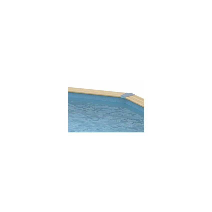Liner bleu 50/100ème pour piscine Hexagonale ⌀410 x 120 cm
