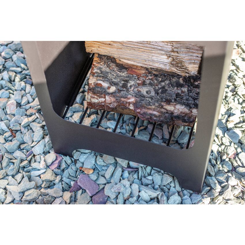 Cheminée MALMO en Acier Noir 36x36x150cm