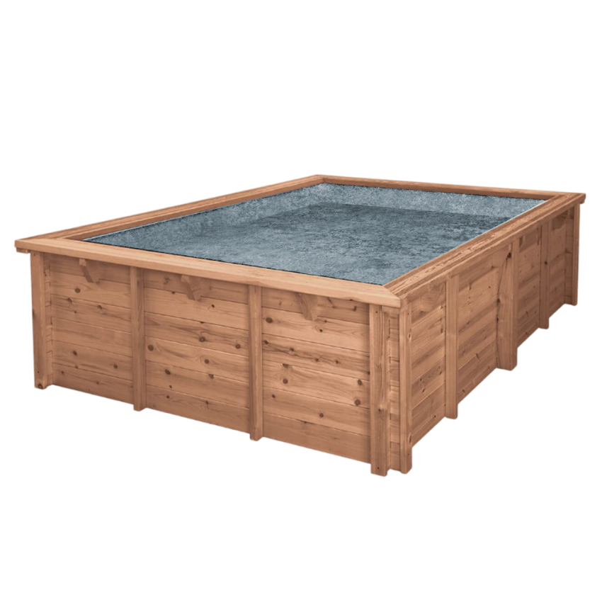Piscine bois UBBINK PREMIUM 555x300x140cm Liner Relief 3D