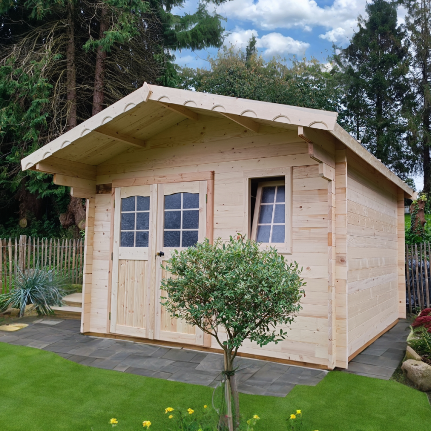 Abri de jardin en Bois 10.33m² NOSTRA 42 mm L 350 x P 350 cm