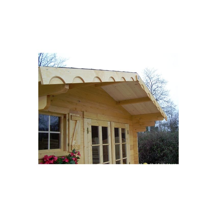 Abri de jardin en Bois 10.33m² NOSTRA 42 mm L 350 x P 350 cm