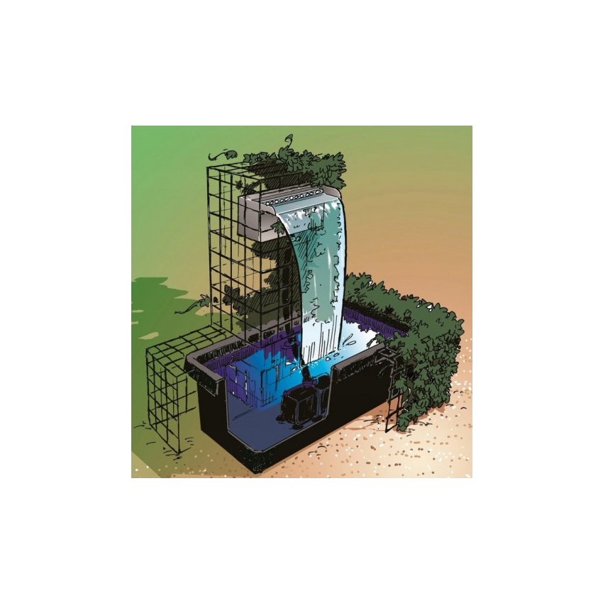 Cascade NIAGARA Inox LED 30cm