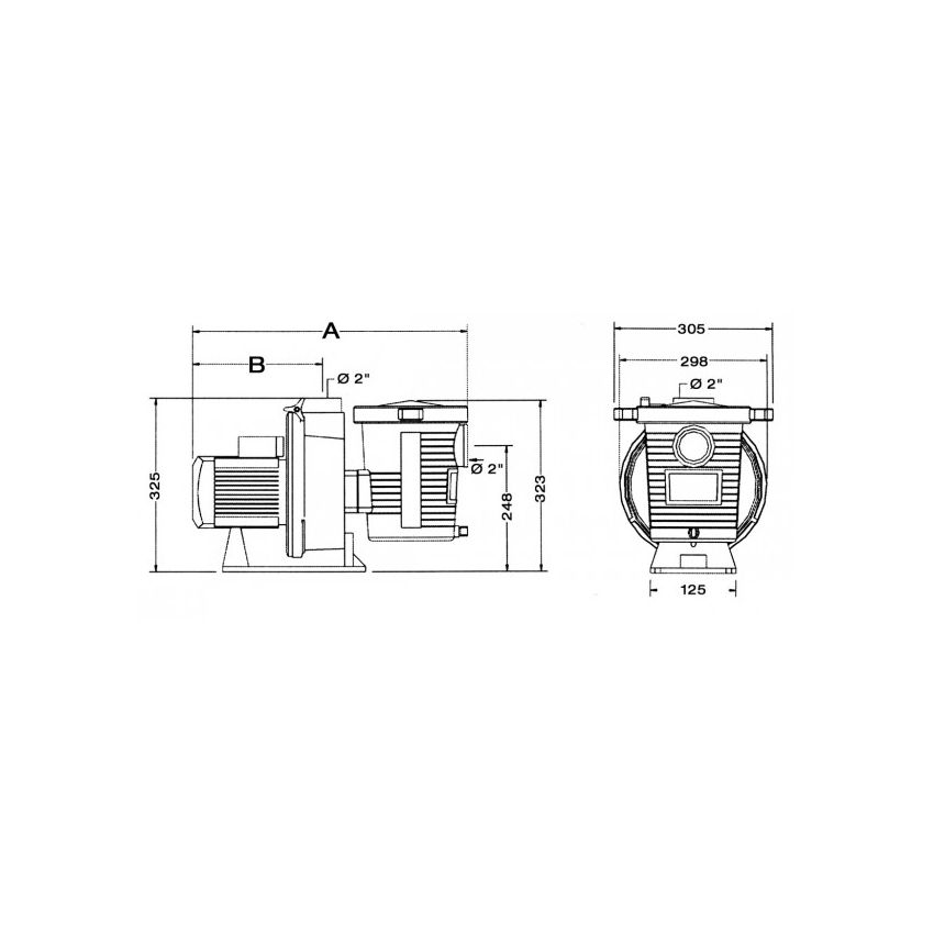 Pompe ULTRA FLOW Plus 3/4 CV Mono -11m3/h 