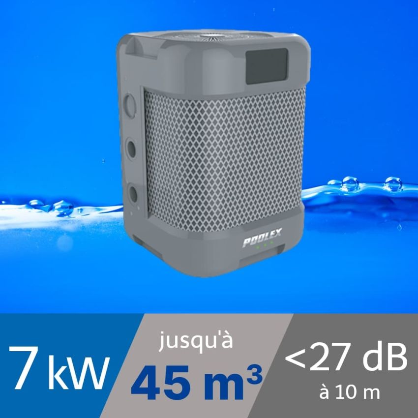 Pompe à chaleur Poolex Q-Line Full Inverter 7 kW pour piscine de 30-45m3