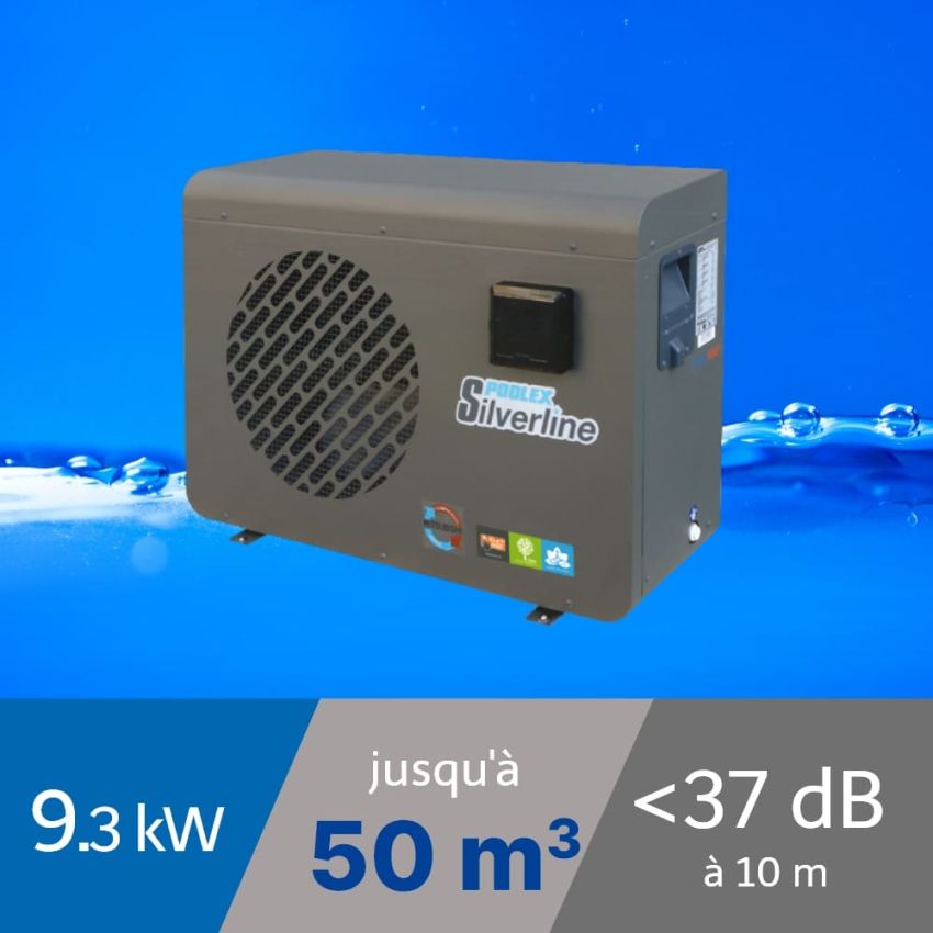 Pompe à chaleur Poolex Silverline 9.3 kW pour piscine de 40-50m3
