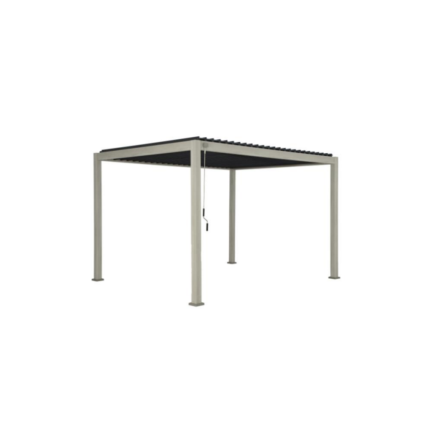 Pergola bioclimatique 3x4 m aspect bois