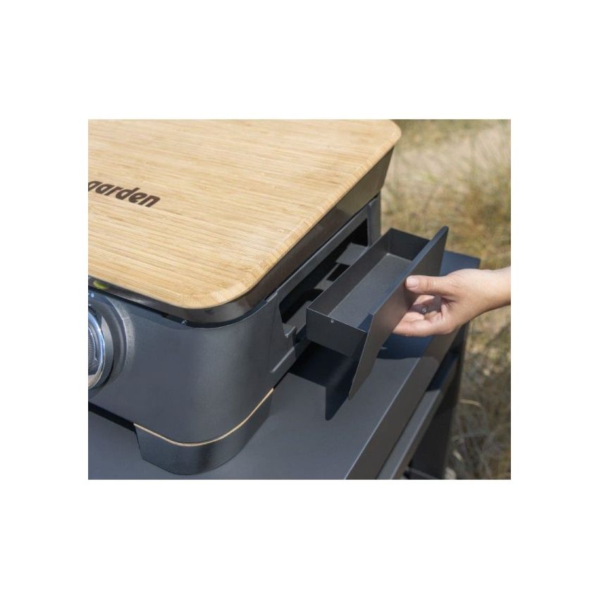 Plancha gaz DUNE 60 sur chariot 