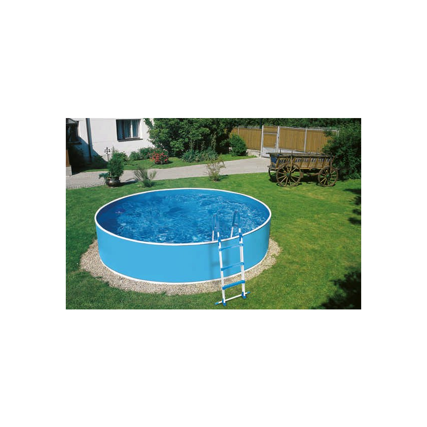 Piscine Acier Ronde Azuro ⌀240x90cm Bleu/Blanc