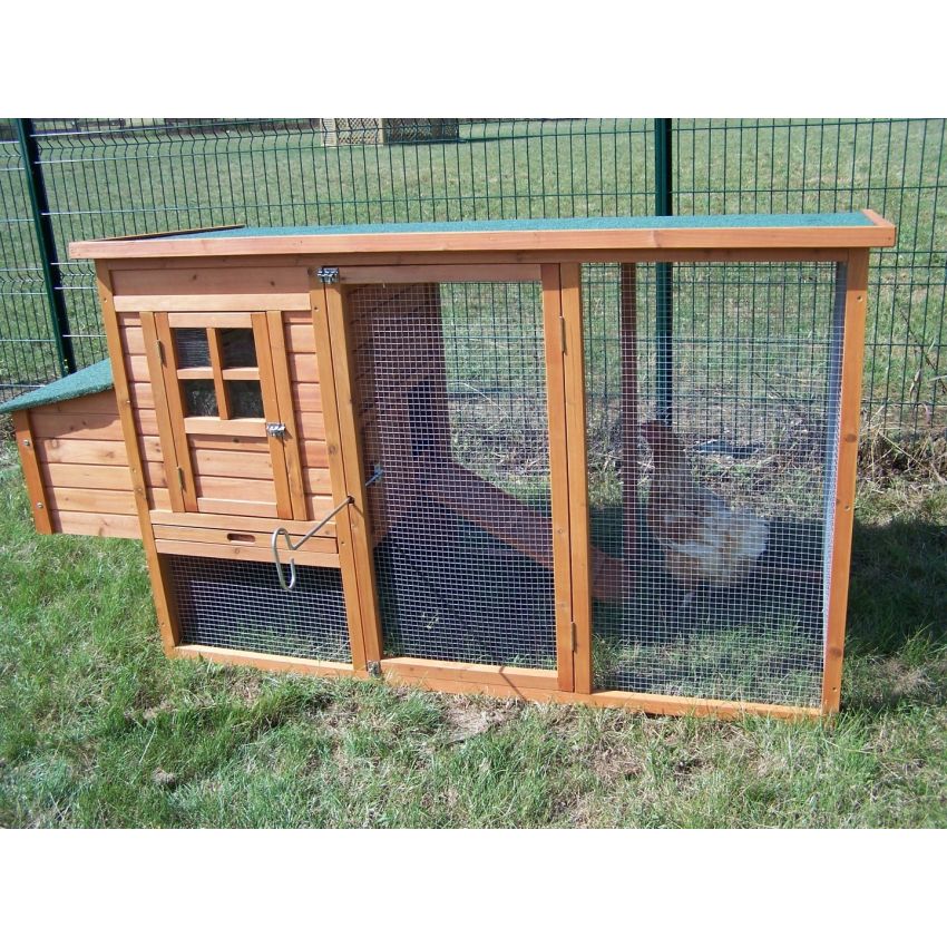 Poulailler Standard 1.12m² pour 3/4 poules 198x75.5x103cm