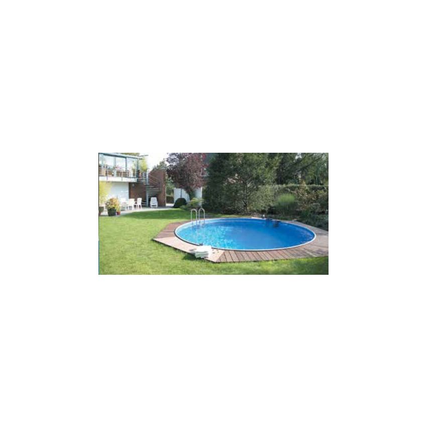 Piscine MACHALA D4.50 x H1.20 Enterrée Acier Ronde 