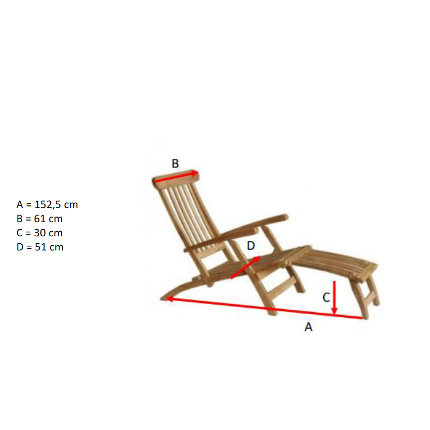 Bain de soleil DUNES en Teck massif