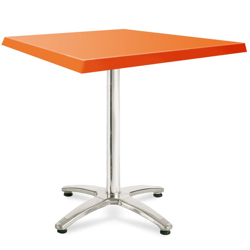 Table Carrée 2 Personnes 70 x 70 x 71 cm Décor Kromy Orange