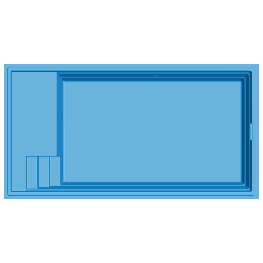 Piscine Coque 6.20 x 3.20 x 1.50 m TECH