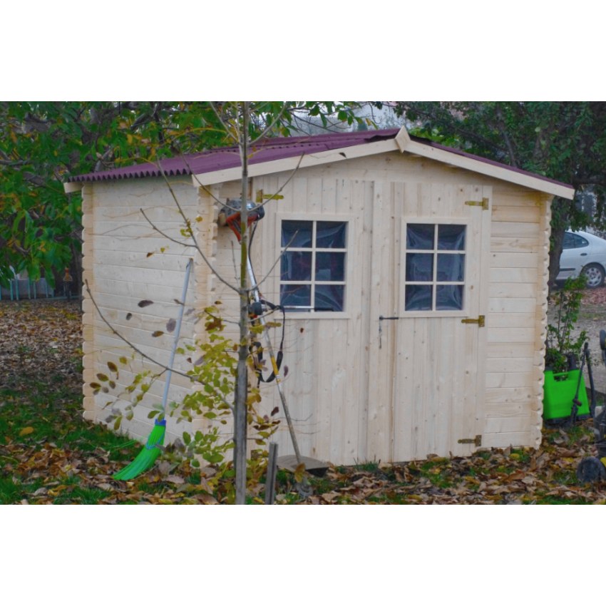 Abri de Jardin Habrita en bois ep28 mm 6.16 m²
