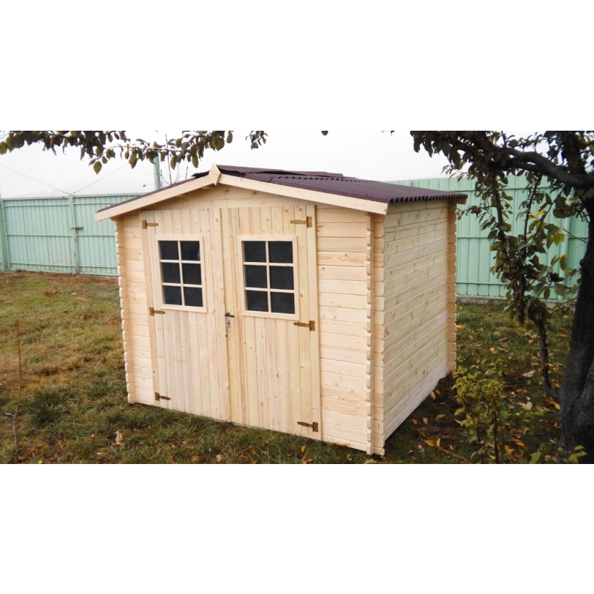 Abri de Jardin Habrita en bois ep28 mm 6.16 m²