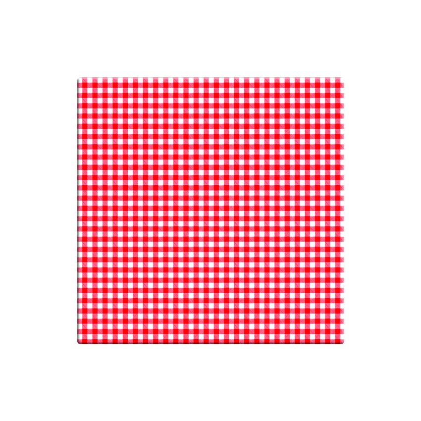 Table Pliante 2 Personnes 70 x 70 x 71 cm Décor Vichy Rouge