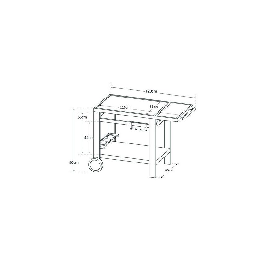 Desserte MEDIA L en acier