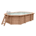 Piscine bois UBBINK TONGA PREMIUM 610x400x120cm Liner Relief 3D