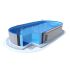 Piscine Allongée Ibiza Acier à enterrer 525 x 320 x 150 cm sans rails supérieurs 