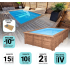 Piscine Bois Luxe Rectangulaire avec Escalier 420x320x145cm