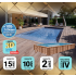 Piscine Bois PRESTIGE Rectangulaire SPARK 420 x 320 x 131 cm Liner Relief 3D