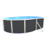 Piscine acier allongée MALLORCA ANTHRACITE 550 x 366 x 120 cm