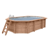 Piscine bois UBBINK SASHA PREMIUM 490x355x130cm Liner Relief 3D