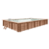 Piscine Bois PRESTIGE Rectangulaire SPARK avec Escalier d'angle 420 x 320 x 131 cm Liner Relief 3D